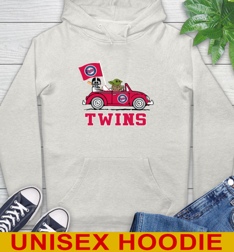 MLB Baseball Minnesota Twins Darth Vader Baby Yoda Driving Star Wars Shirt Hoodie 12