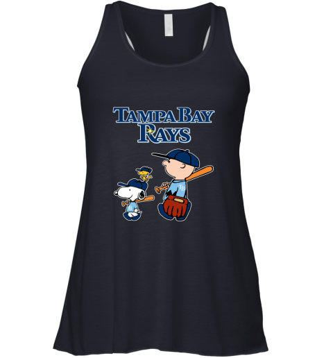 Tampa Bay Rays Let's Play Baseball Together Snoopy MLB Racerback Tank