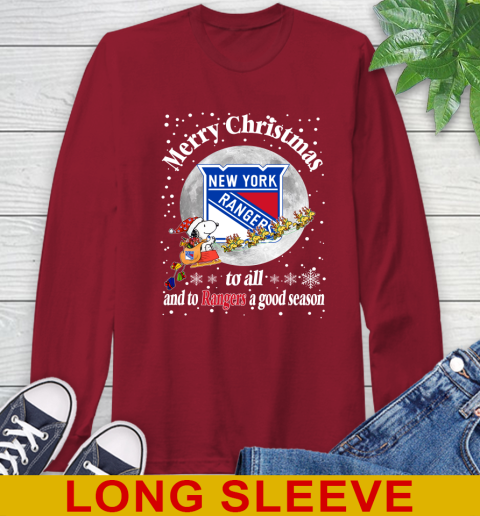 New York Rangers Merry Christmas To All And To Rangers A Good Season NHL Hockey Sports Long Sleeve T-Shirt 9