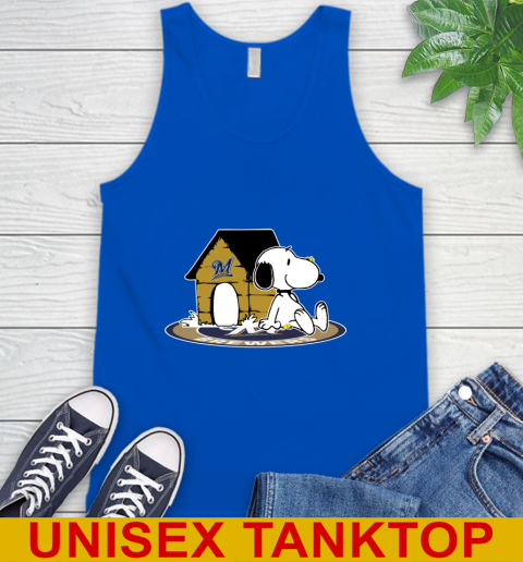 MLB Baseball Milwaukee Brewers Snoopy The Peanuts Movie Shirt Tank Top 5