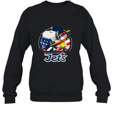 Winnipeg Jets Ice Hockey Snoopy And Woodstock NHL Sweatshirt