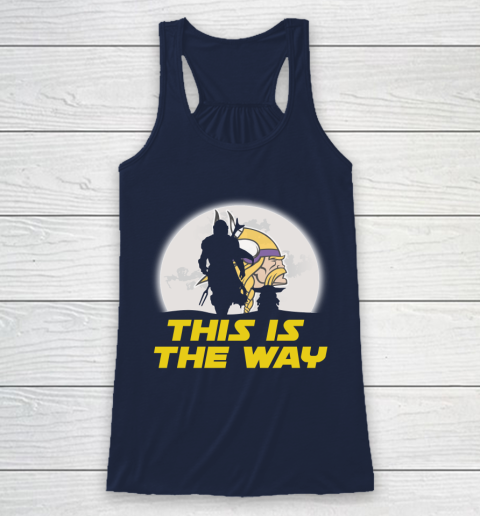 Minnesota Vikings NFL Football Star Wars Yoda And Mandalorian This Is The Way Racerback Tank 8