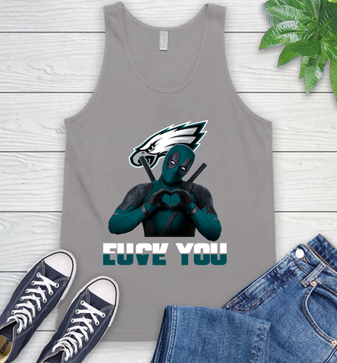 NHL Philadelphia Eagles Deadpool Love You Fuck You Football Sports Tank Top 3