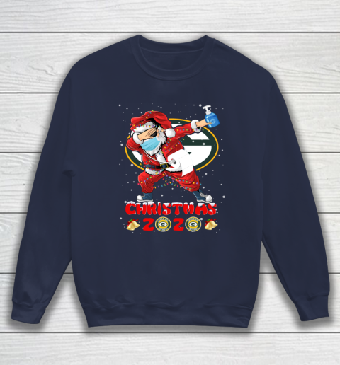Green Bay Packers Funny Santa Claus Dabbing Christmas 2020 NFL Sweatshirt 2