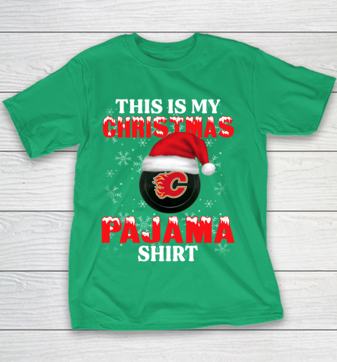Calgary Flames This Is My Christmas Pajama Shirt NHL Youth T-Shirt 4 Calgary Flames This Is My Christmas Pajama Shirt NHL Youth T-Shirt - Image 4