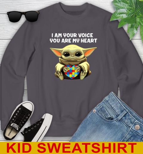 I Am Your Voice You Are My Heart Baby Yoda Autism Awareness Shirt 113