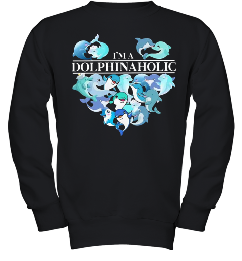 I'M A Dolphin Aholic Heart Youth Sweatshirt