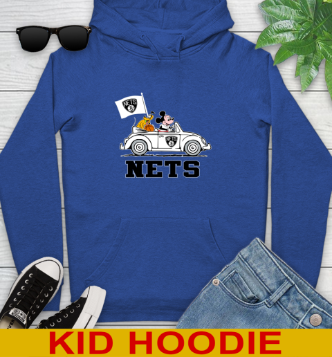 NBA Basketball Brooklyn Nets Pluto Mickey Driving Disney Shirt Youth Hoodie 10
