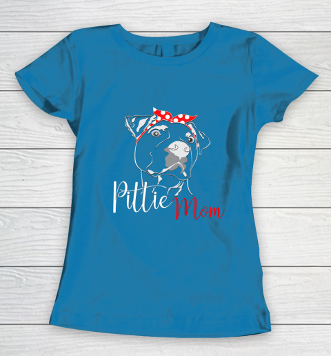 Dog Mom Shirt Pittie Mom T Shirt American Pitbull Shirt Dog Lover Women's T-Shirt 6