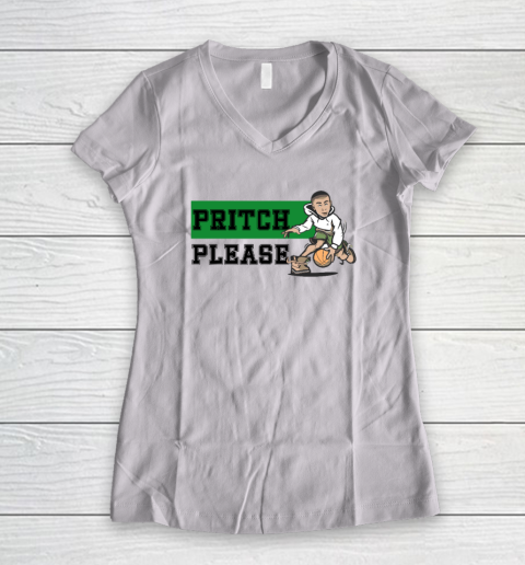 Pritch Please Basketball Women's V-Neck T-Shirt