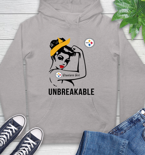 NFL Pittsburgh Steelers Girl Unbreakable Football Sports Hoodie 10