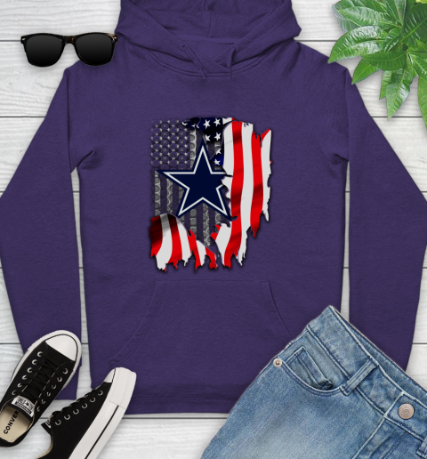 Dallas Cowboys NFL Football American Flag Youth Hoodie 5