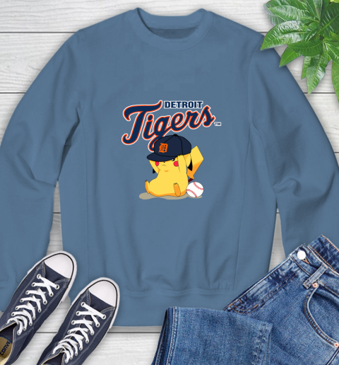 MLB Pikachu Baseball Sports Detroit Tigers Sweatshirt 7