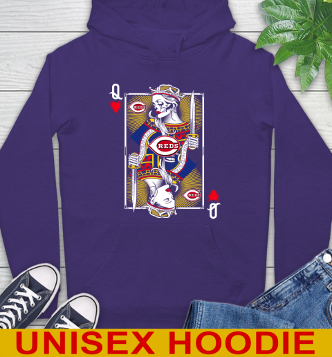MLB Baseball Cincinnati Reds The Queen Of Hearts Card Shirt Hoodie 5