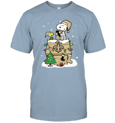 A Happy Christmas With New Orleans Saints Snoopy Unisex Jersey Tee