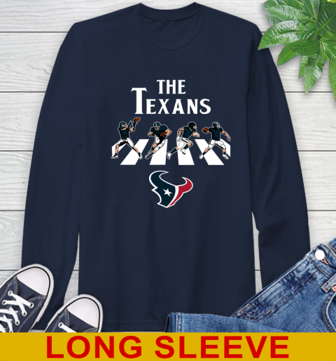 NFL Football Houston Texans The Beatles Rock Band Shirt Long Sleeve T-Shirt 3