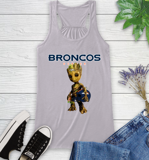 Denver Broncos NFL Football Groot Marvel Guardians Of The Galaxy Racerback Tank 5