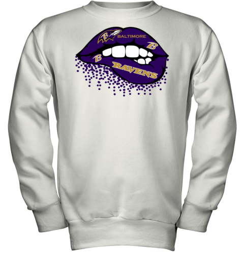 Baltimore Ravens Inspired Lips Youth Sweatshirt
