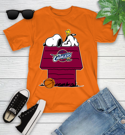 Cleveland Cavaliers NBA Basketball Snoopy Woodstock The Peanuts Movie Youth T-Shirt 7