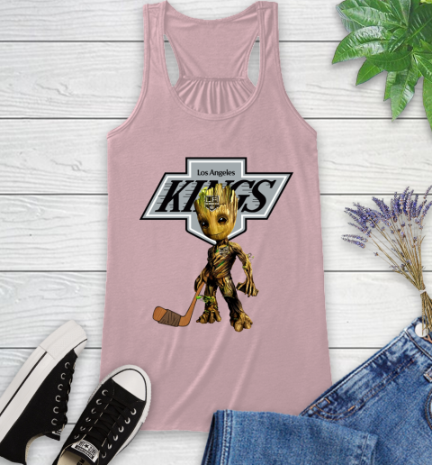 Los Angeles Kings NHL Hockey Groot Marvel Guardians Of The Galaxy Racerback Tank 11
