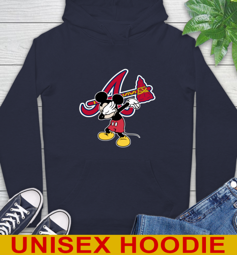 Atlanta Braves MLB Baseball Dabbing Mickey Disney Sports Hoodie 4