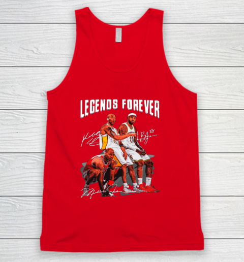 Kobe Bryant Lebron James And Michael Jordan Legends Forever Signatures Tank Top 5