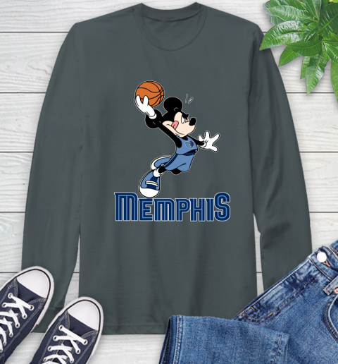 NBA Basketball Memphis Grizzlies Cheerful Mickey Mouse Shirt Long Sleeve T-Shirt 7