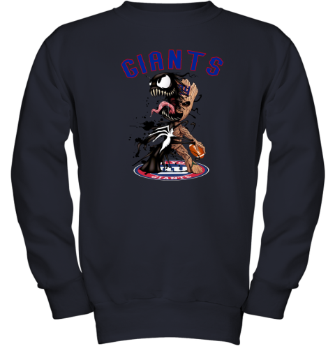 NFL New York Giants Football Venom Groot Guardians Of The Galaxy LIA1X0ov5tK youth sweatshirt 47 95 151514 front navy