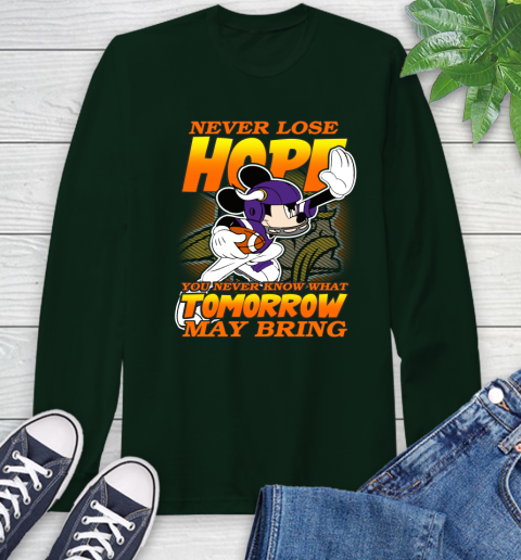 Minnesota Vikings NFL Football Mickey Disney Never Lose Hope Long Sleeve T-Shirt 7