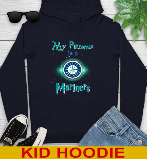 MLB Baseball Harry Potter My Patronus Is A Seattle Mariners Youth Hoodie 3