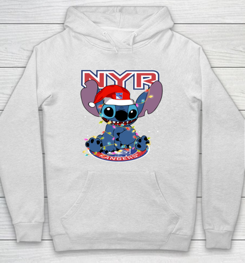 New York Rangers NHL Hockey noel stitch Christmas Hoodie