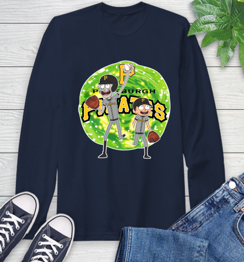 MLB Pittsburgh Pirates Rick And Morty Baseball Sports Long Sleeve T-Shirt 4