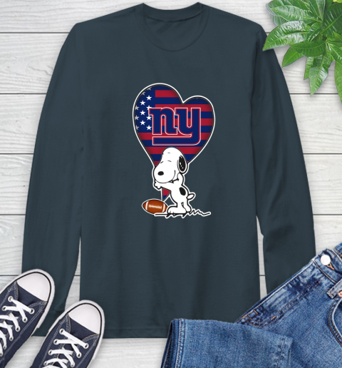 New York Giants NFL Football The Peanuts Movie Adorable Snoopy Long Sleeve T-Shirt 8