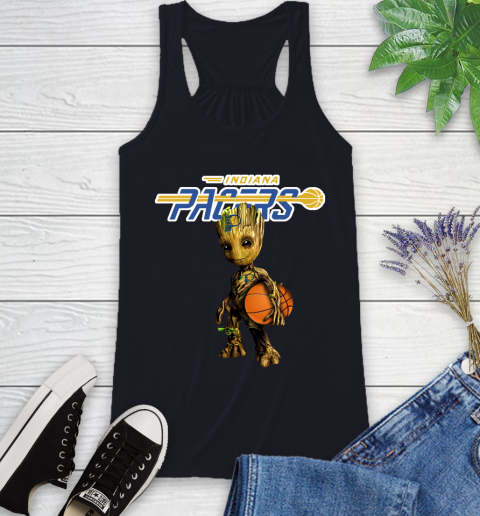Indiana Pacers NBA Basketball Groot Marvel Guardians Of The Galaxy Racerback Tank 10