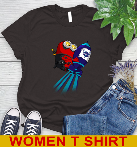 NBA Basketball Charlotte Hornets Deadpool Minion Marvel Shirt Women's T-Shirt 9