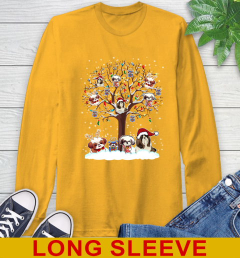 Shih Tzu dog pet lover light christmas tree shirt 56