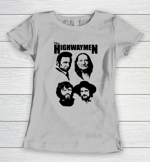 Willie Nelson Johnny Cash Outlaw Country Super Group The Highwaymen Women's T-Shirt 3