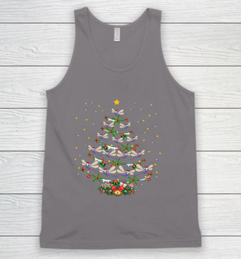 Dragonfly Christmas Tree Santa Dragonfly Bird Xmas Gift Tank Top 6