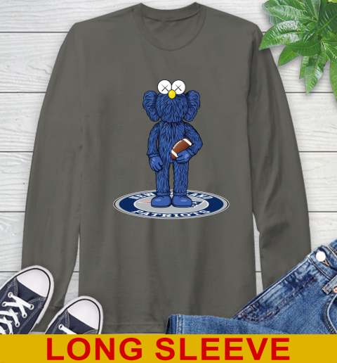 NFL Football New England Patriots Kaws Bff Blue Figure Shirt Long Sleeve T-Shirt 8