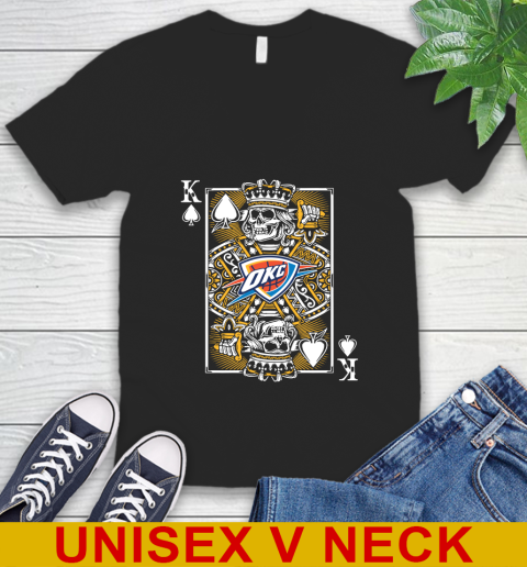 Oklahoma City Thunder NBA Basketball The King Of Spades Death Cards Shirt V-Neck T-Shirt