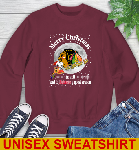 Chicago Blackhawks Merry Christmas To All And To Blackhawks A Good Season NHL Hockey Sports Sweatshirt 6