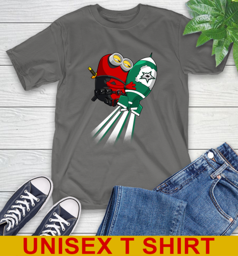 NHL Hockey Dallas Stars Deadpool Minion Marvel Shirt T-Shirt 10