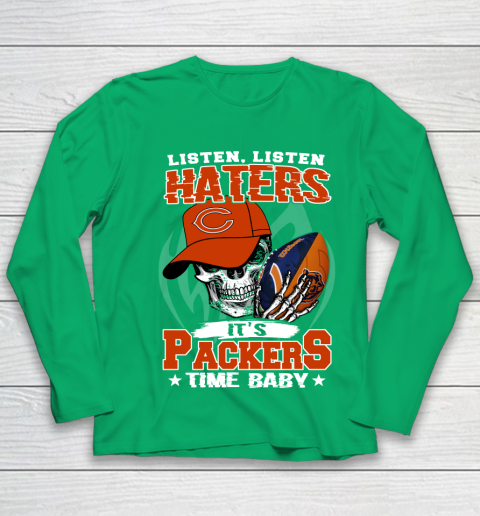 Listen Haters It is BEARS Time Baby NFL Youth Long Sleeve 4