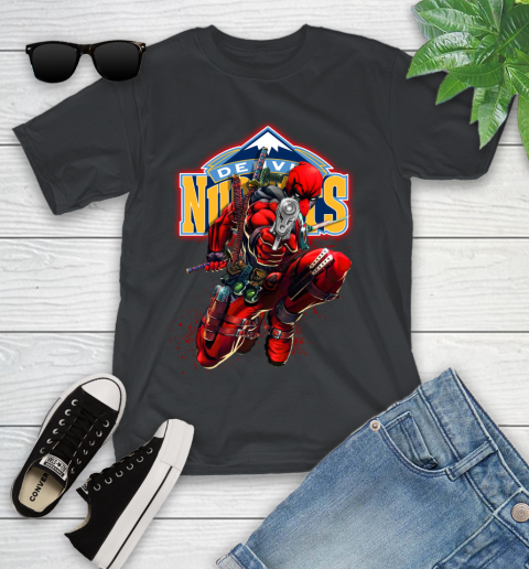NBA Deadpool Marvel Comics Sports Basketball Denver Nuggets Youth T-Shirt 2