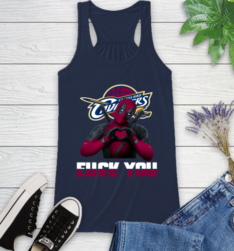 NBA Cleveland Cavaliers Deadpool Love You Fuck You Basketball Sports Racerback Tank 9