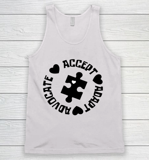 Autism Awareness T shirt Accept Adapt Advocate Essential Tank Top