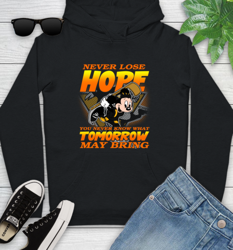 Pittsburgh Penguins NHL Hockey ootball Mickey Disney Never Lose Hope Youth Hoodie