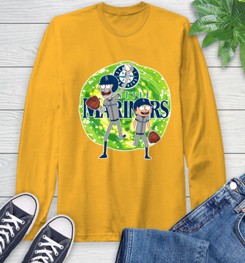 MLB Seattle Mariners Rick And Morty Baseball Sports Long Sleeve T-Shirt 3