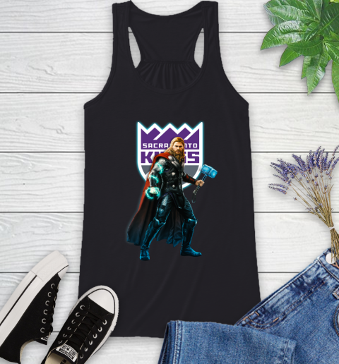 NBA Thor Avengers Endgame Basketball Sacramento Kings Racerback Tank 2