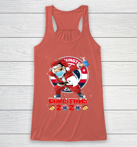Washington Wizards Funny Santa Claus Dabbing Christmas 2020 NBA Racerback Tank 3